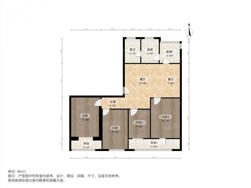 太原我爱我家西太堡街109医院宿舍高层三室一厅第12张图