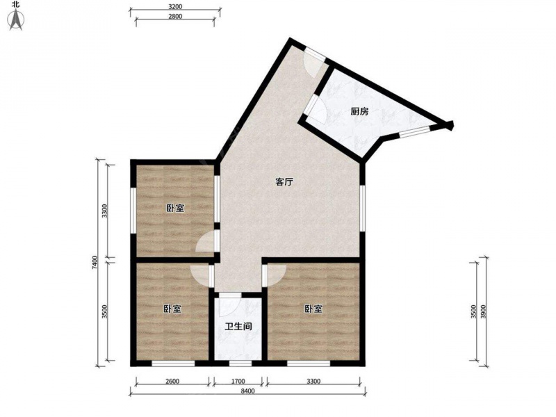 太原我爱我家坞城南路电建三公司宿舍三室一厅第13张图