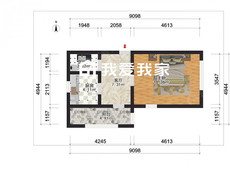 天津我爱我家低楼层一楼 崇安里 出行方便 1室1厅第8张图