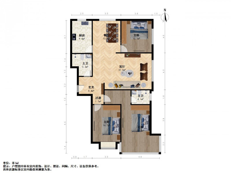 太原我爱我家刚需客户必选，南北通透三居室，直接拎包入住第14张图