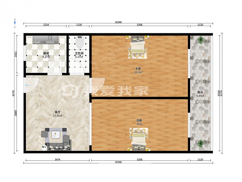 天津我爱我家五马路，大两室，私产满五年无二套。第8张图