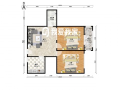 天津我爱我家广达商城两室户型格局方正采光好 随时看房